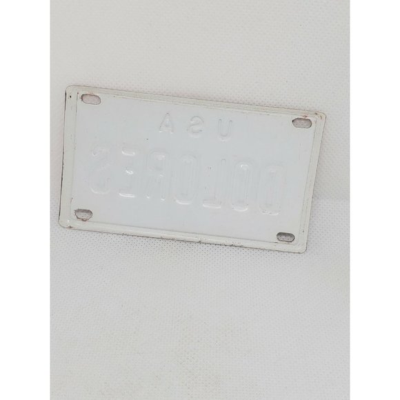 U.S.A Dolores Personalized White Red Collectible Mini License Bicycle Bike Plate - Picture 4 of 9